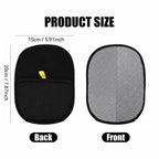 ShedLess pet hair removal mitt front and back, 15 cm wide and 20 cm tall